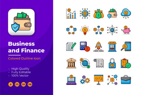 Business and Finance Icon Graphics