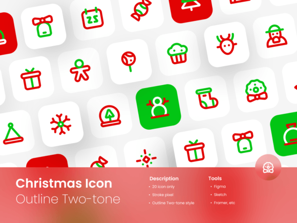 Christmas Icon Set Outline