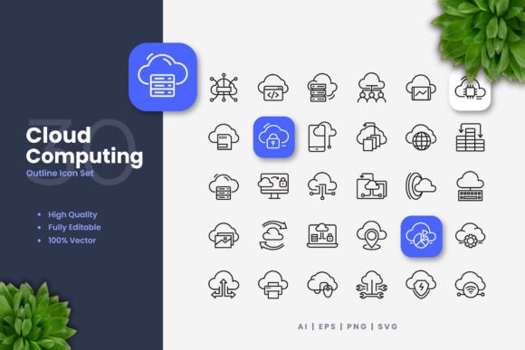 Cloud Computing Icons Graphics