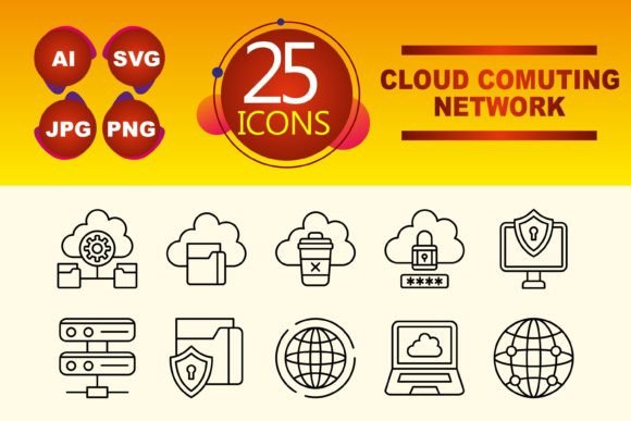 Cloud Computing Network Graphics and Icons