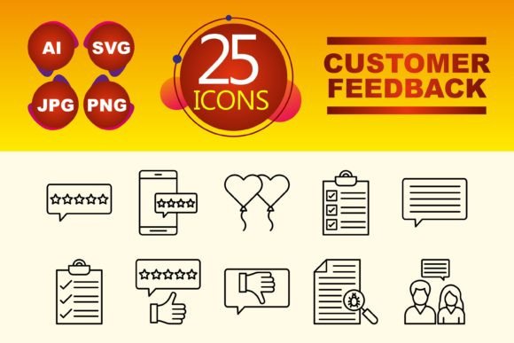 Customer Feedback Graphics and Icons