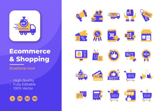 Ecommerce and Shopping Duotone Icon