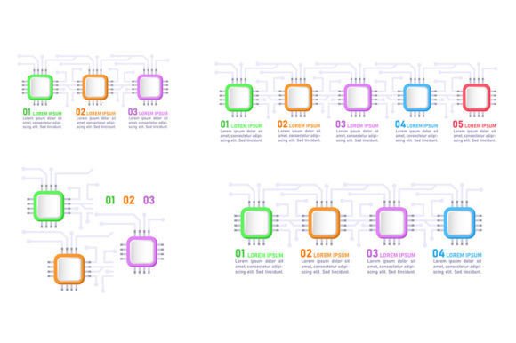 High Technology Infographic Chart Design Graphics