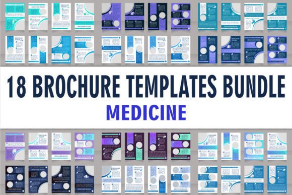 Hospitalization Brochure Template Bundle: Graphics & Graphic Templates