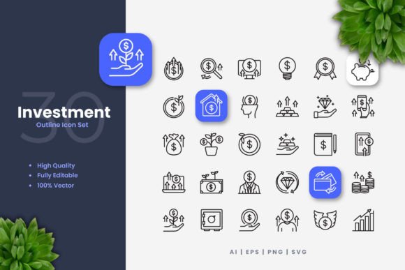 Investment Icons Graphics