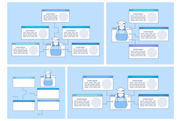 Learning Infographic Template Set for Graphics and Infographics