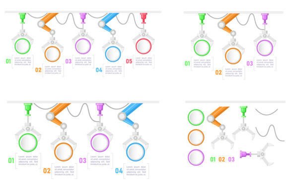 Manufacturing Technology Infographic Set