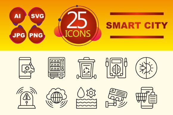 Smart City: Graphics and Icons for Modern Design
