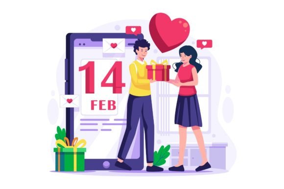 Valentine's Day Illustration -AI SVG EPS